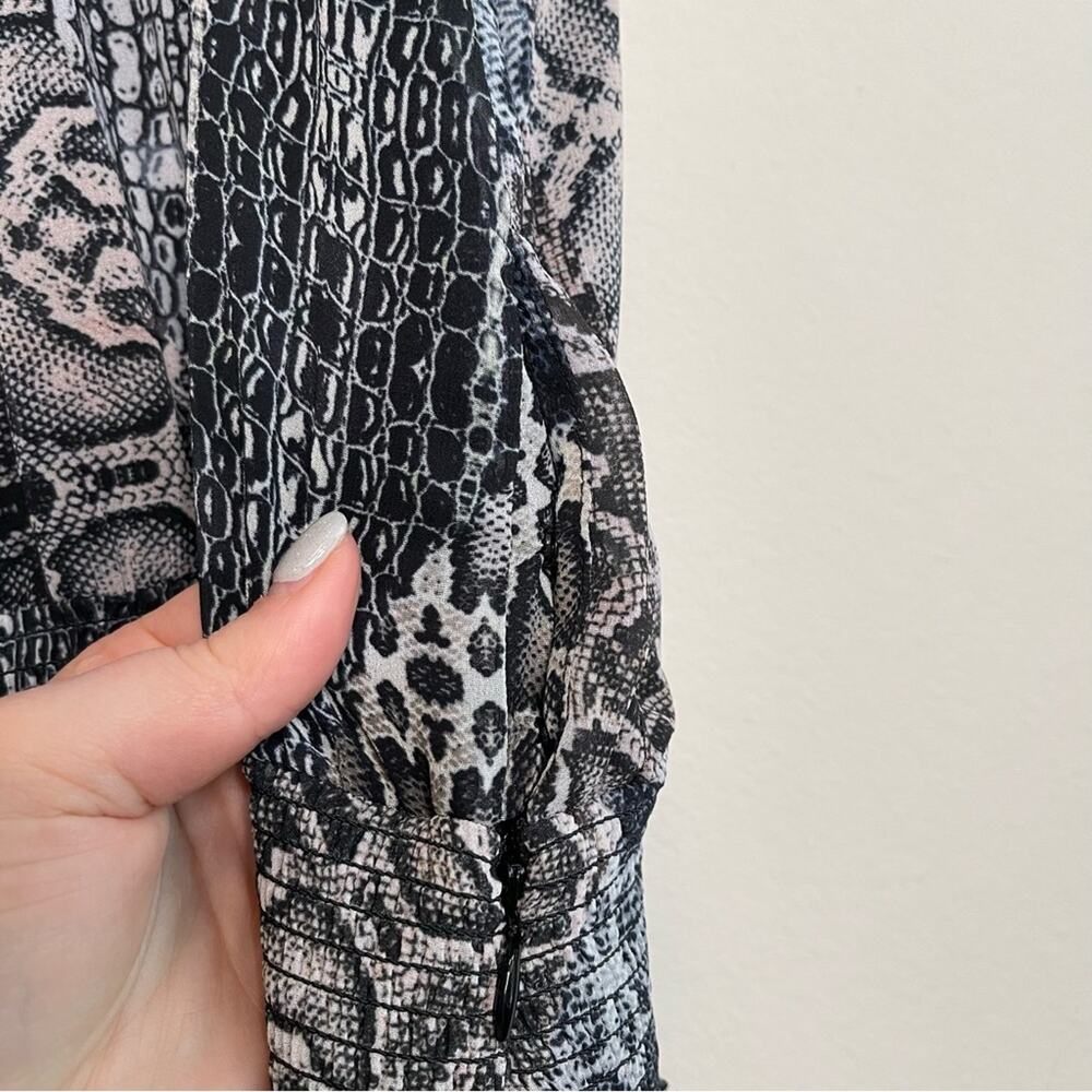 NEW Ramy Brook Monae Python Printed Mini Halter Dress L - Picture 7 of 12